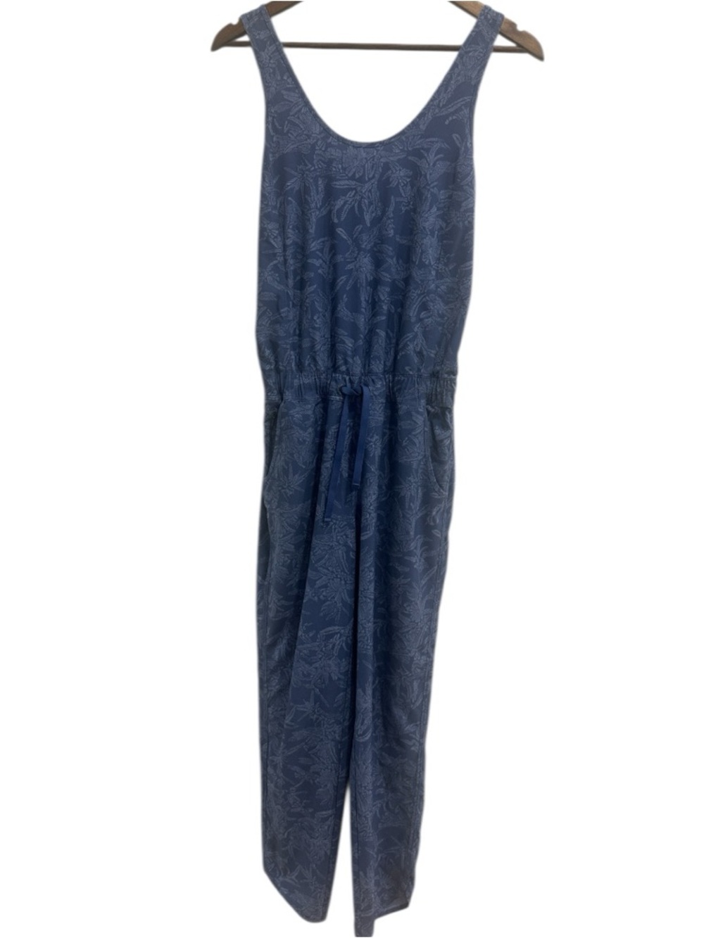 Patagonia Fleetwith Romper Jumpsuit Blue Print Sleeveless Stretch Size Small - Picture 3 of 9